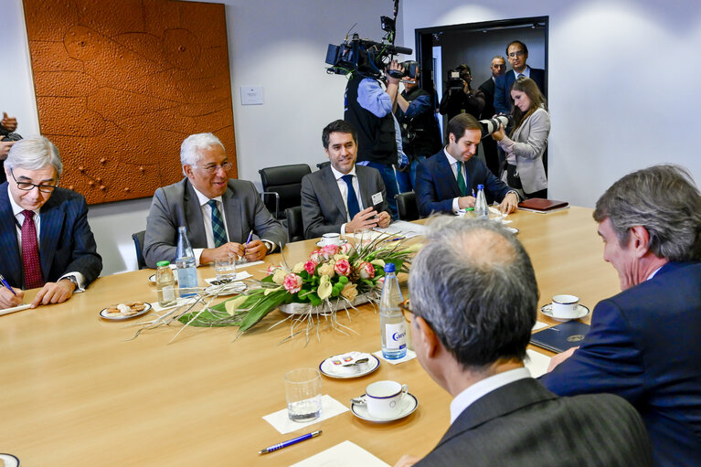 Fotografia 2: David SASSOLI, EP President meets with Antonio COSTA, Portuguese Prime Minister