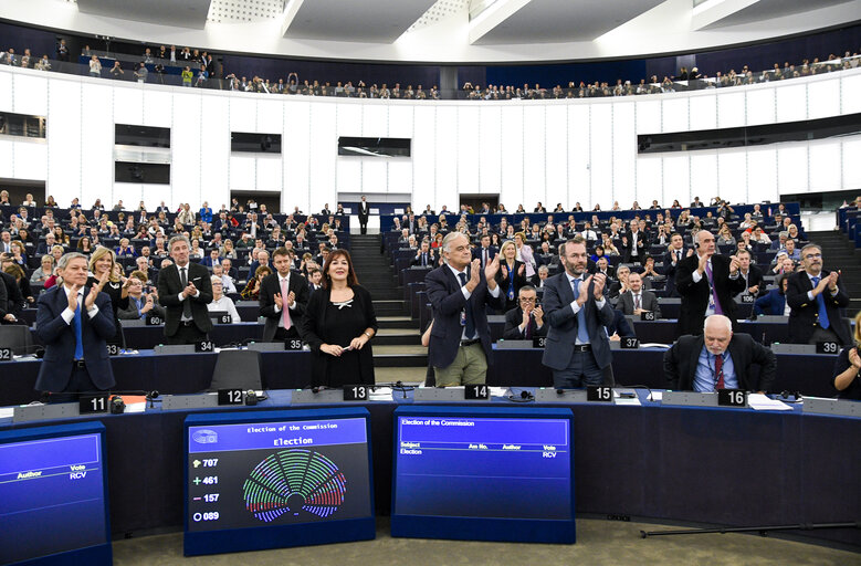 Photo 10: Plenary session - vote on European Commission
