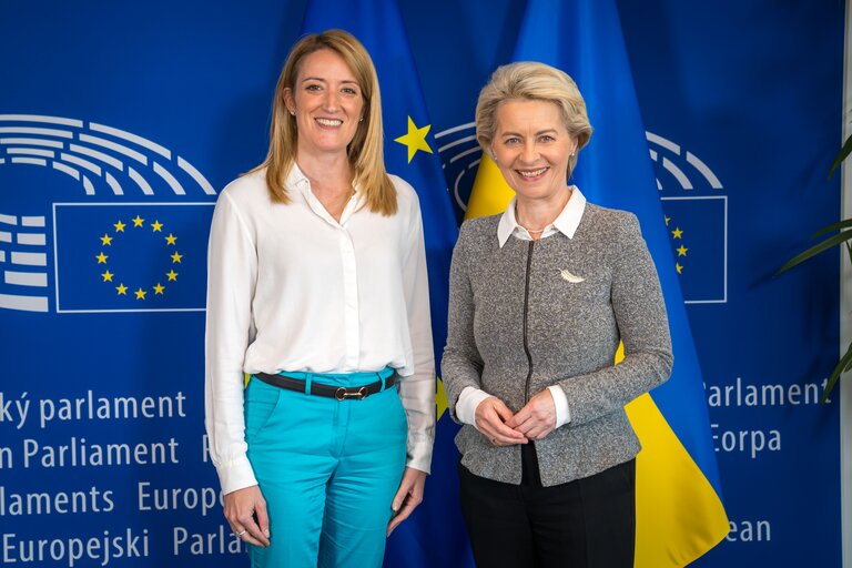 Roberta METSOLA, EP President meets with Ursula von der LEYEN, EC President