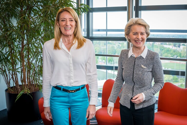 Roberta METSOLA, EP President meets with Ursula von der LEYEN, EC President