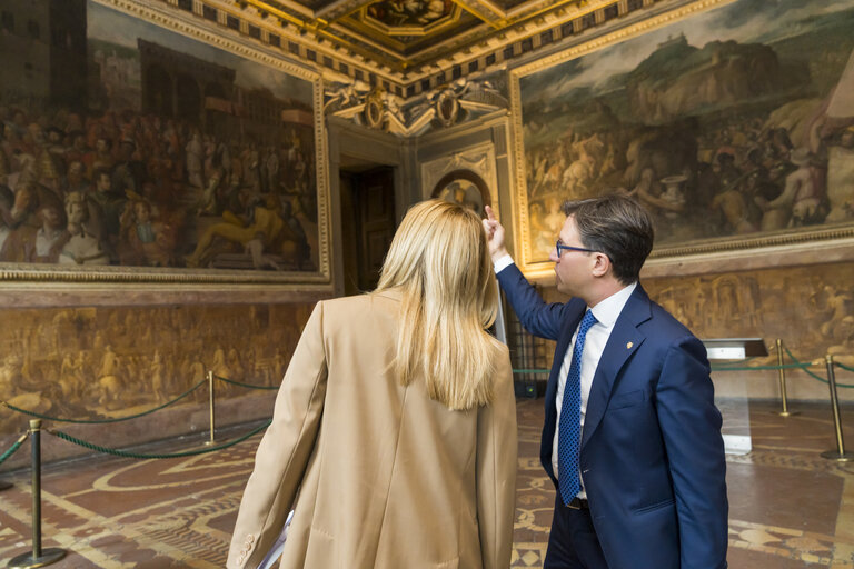 Fotografie 19: Visit of Roberta METSOLA, EP President to Italy - Meeting with Dario NARDELLA, Mayor of  Florence