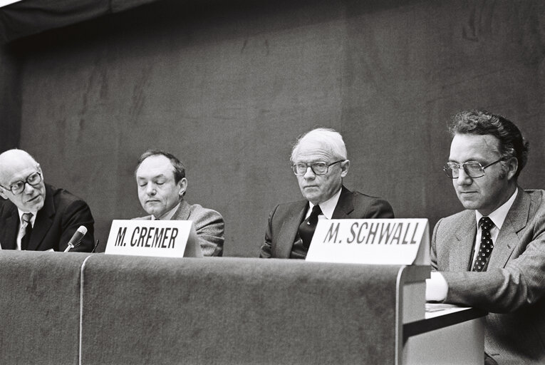 Fotografi 28: Meeting at the European Parliament in Strasbourg in February 1980