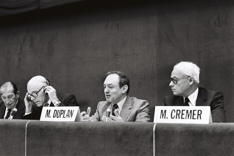 Fotografi 29: Meeting at the European Parliament in Strasbourg in February 1980