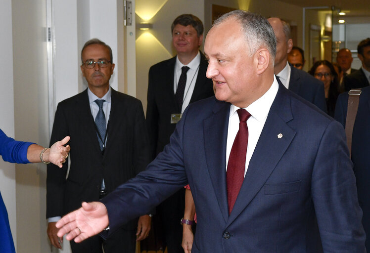 David SASSOLI - EP President meets with Igor DODON - President of Moldova