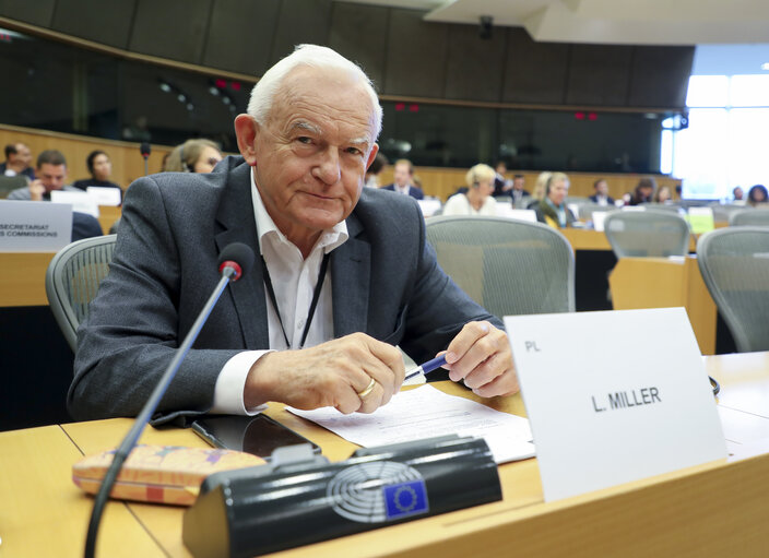 Leszek MILLER in the EP in Brussels