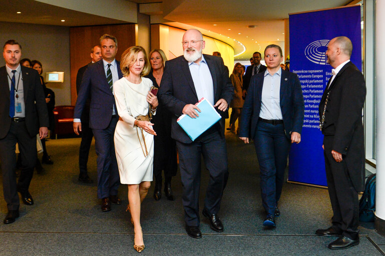 Hearing of Frans TIMMERMANS, Executive Vice President-designate, European Green Deal- Arrival