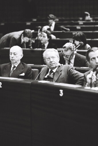 Plenary session in Strasbourg in March 1980.Italian Presidency