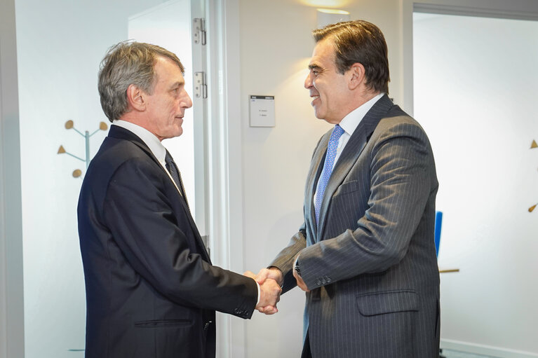 David SASSOLI, EP President meets with Margaritis SCHINAS, Commissioner-designate for Protecting our European Way of Life