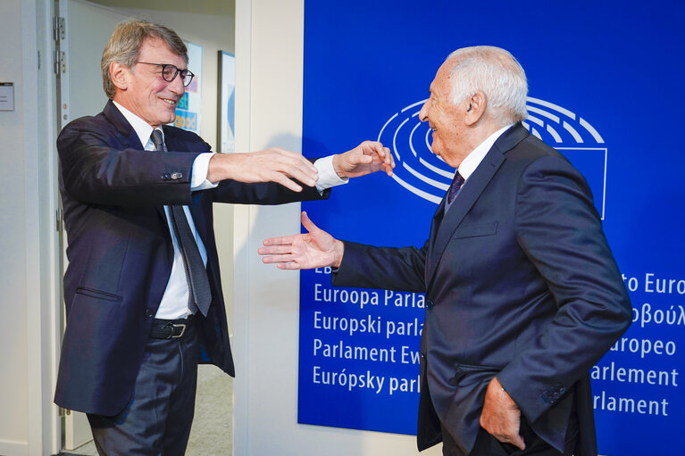 David SASSOLI, EP President meets with Giulio RAPETTI (aka MOGOL), President of SIAE