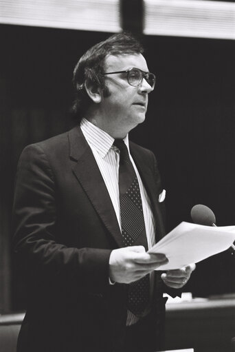 The MEP Noel Michael DAVERN during a session in Strasbourg in March 1980.