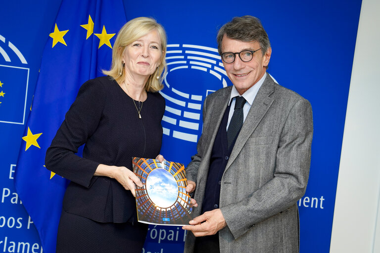 Fotografie 3: David SASSOLI, EP President meets with Emily O'REILLY, EU Ombudsman