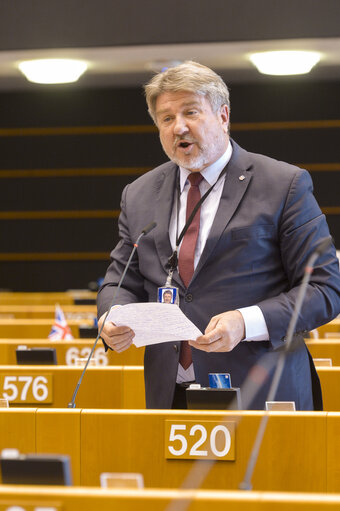 Fotografija 29: Plenary session  - Commission statement - Greening the European Investment Bank, in the presence of Werner Hoyer, President of the EIB