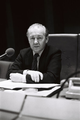 Fotografija 5: The Vice-President Bruno FRIEDRICH during a session in Strasbourg in March 1980.