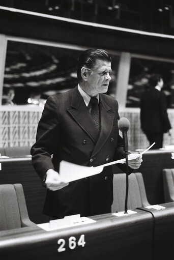 Fotografija 3: The MEP Georges Louis FRISCHMANN during a session in Strasbourg in March 1980.