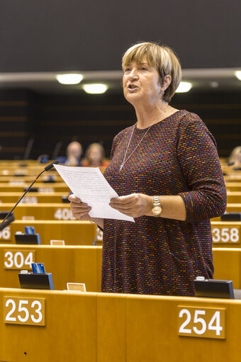 Fotografie 10: Plenary session  - Commission statement - Greening the European Investment Bank, in the presence of Werner Hoyer, President of the EIB