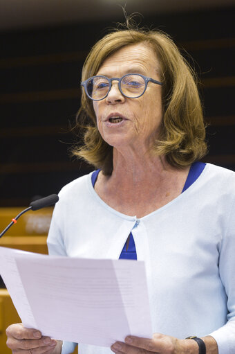 Fotografie 41: Plenary session  - Commission statement - Greening the European Investment Bank, in the presence of Werner Hoyer, President of the EIB