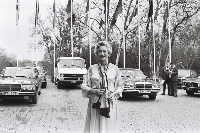 The MEP Winifred EWING during a session in Strasbourg in March 1980.