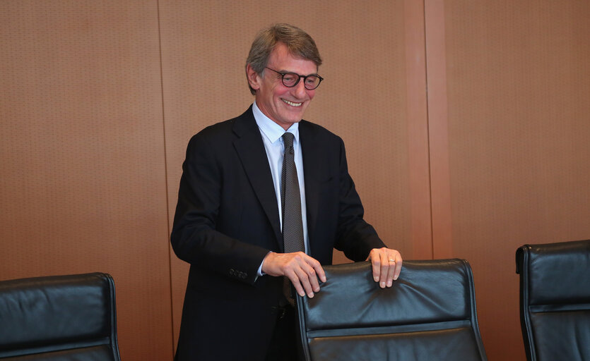 Official visit by David SASSOLI, EP President to Berlin – David SASSOLI, EP President meets Angela MERKEL, German Chancellor