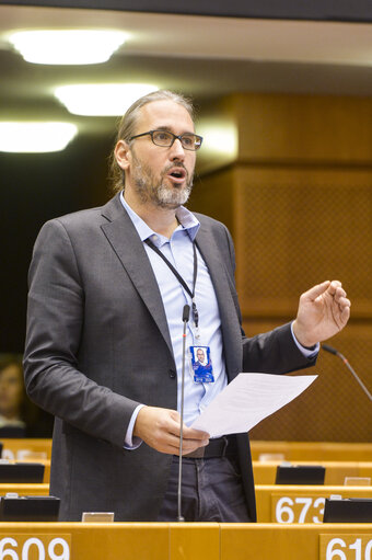 Zdjęcie 18: Plenary session  - Commission statement - Greening the European Investment Bank, in the presence of Werner Hoyer, President of the EIB