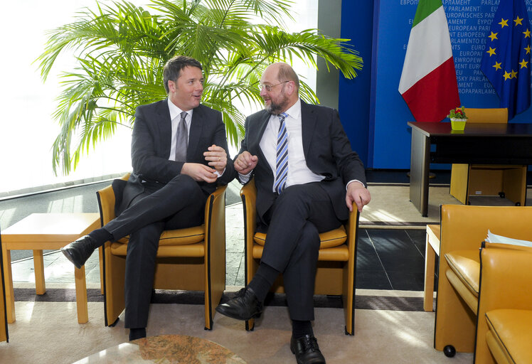 Fotografie 4: Martin SCHULZ - EP President meets with PM Matteo RENZI