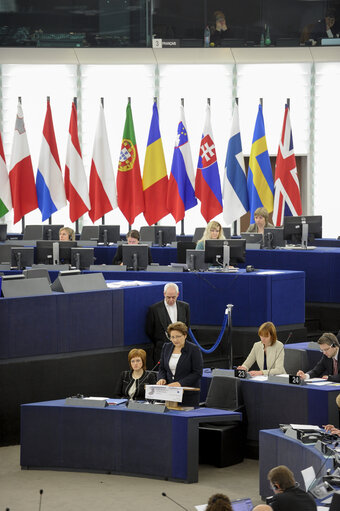 Fotografija 1: Latvian Presidency - Plenary session week 03 2015 ' Programme of the Latvian Presidency '