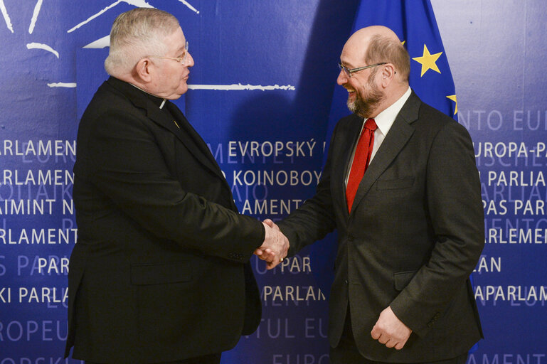 Martin SCHULZ - EP President meets the Nuncio papal