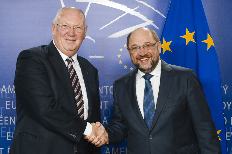 Martin SCHULZ - EP President meets with Michel LEBRUN - President of the Committee of the Regions