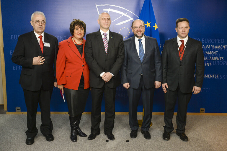 Martin SCHULZ - EP President meets with Jozef TOBIAS - MSZP Chairman