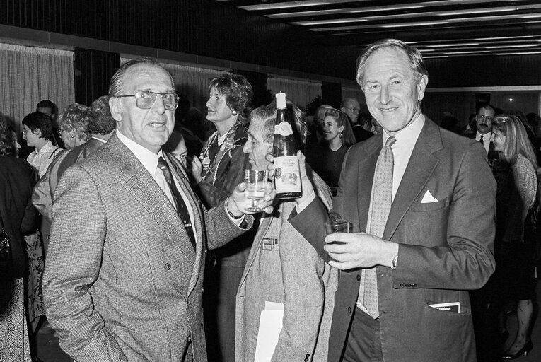 Reception at the European Parliament in Strasbourg in october 1986