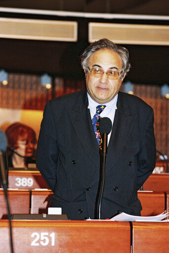 Fotografie 1: Giorgos KATIFORIS in plenary session at the EP in Strasbourg.