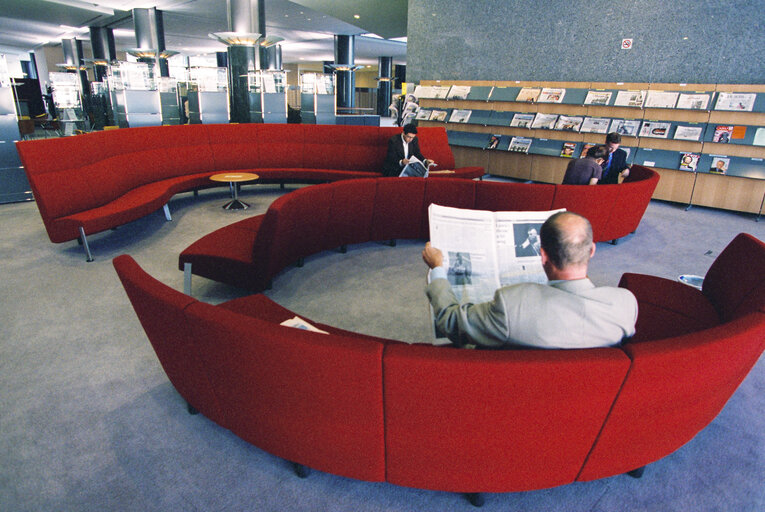 Library at the European Parliament in  Brussels