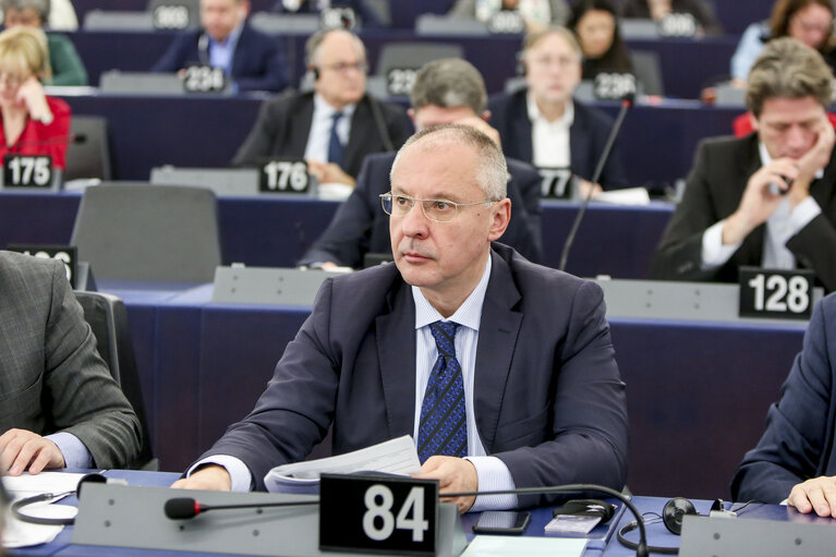 Sergey STANISHEV in the EP in Strasbourg