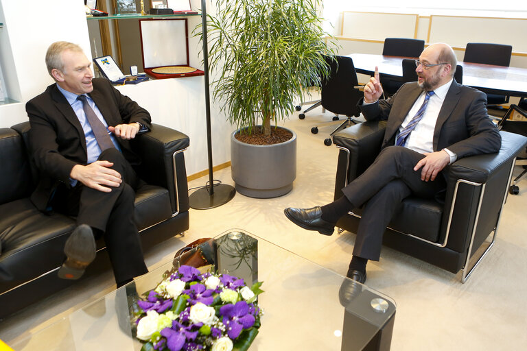 Fotó 2: Martin SCHULZ - EP President meets with Yves LETERME