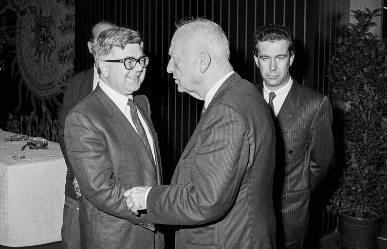 Reception at the European Parliament in Strasbourg in October 1986