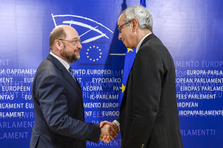 Fotografia 1: Martin SCHULZ - EP President meets with Jean PISANI-FERRY