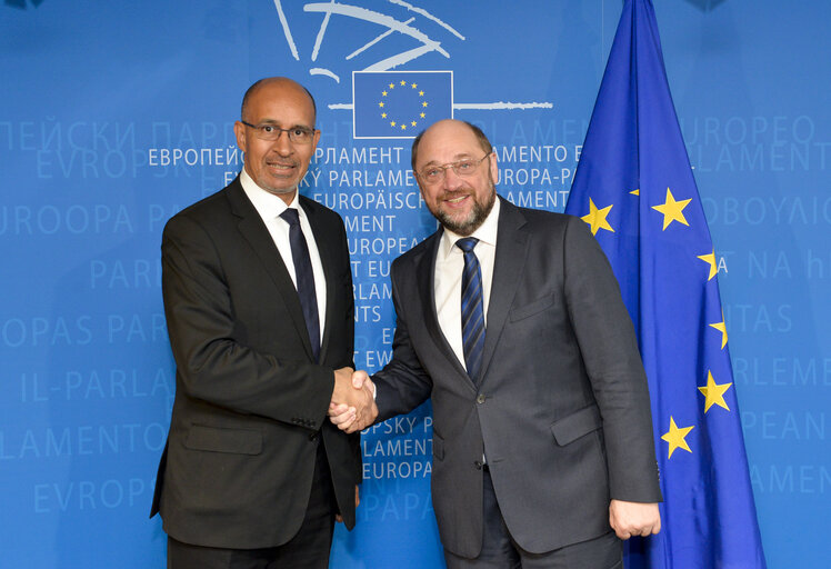 Fotografi 2: Martin SCHULZ - EP President meets with Harlem DESIR