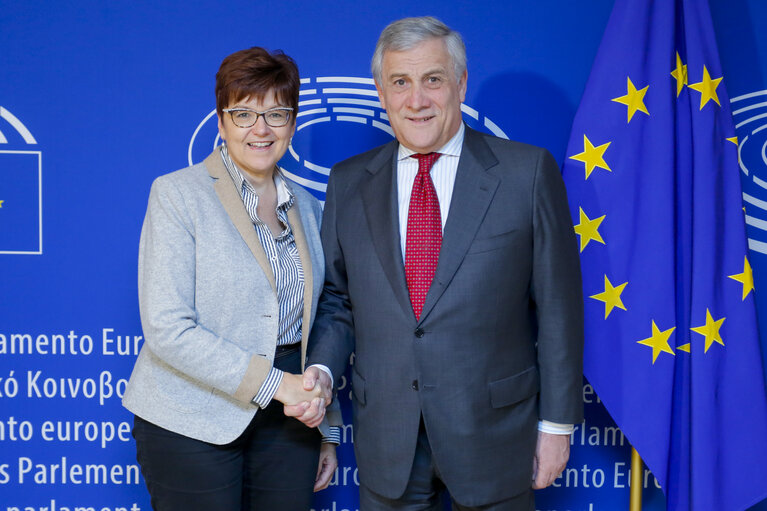 Fotografia 2: Antonio TAJANI, EP President meets with Ingeborg GRASSLE