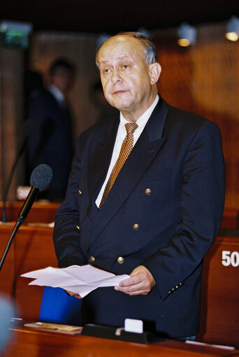 Photo 1: Portrait of Mep Konrad SCHWAIGER at the European Parliament in Strasbourg