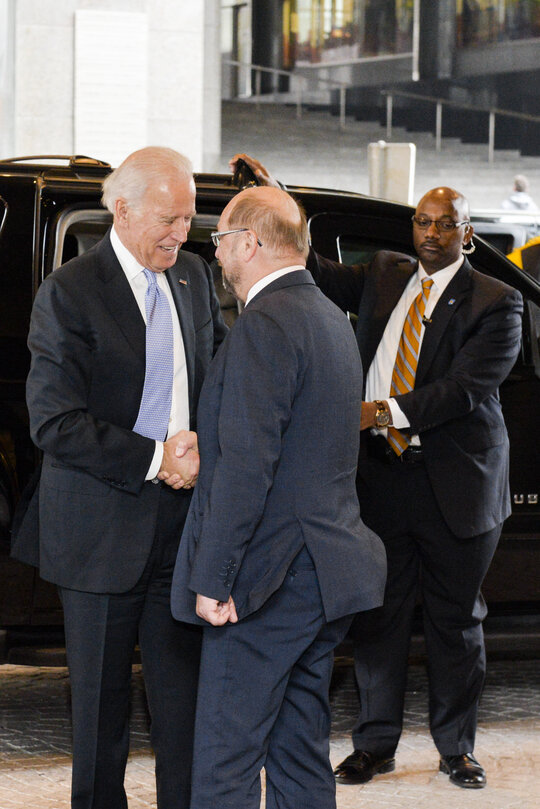 Visit of the Vice-President of the United States of America to the European Parliament in Brussels.