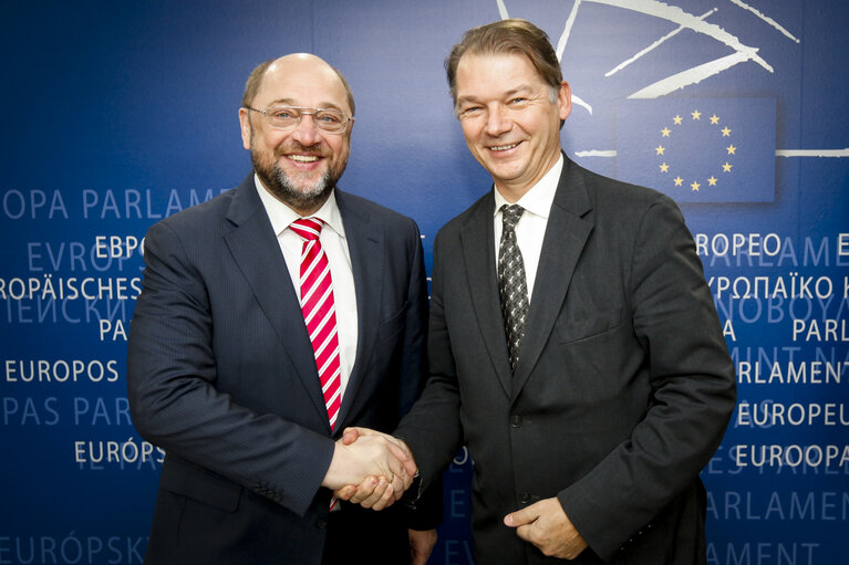 Zdjęcie 1: Martin SCHULZ - EP President meets with MEP Philippe LAMBERTS