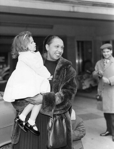 Visit by Josephine Baker in Luxembourg in March 1959