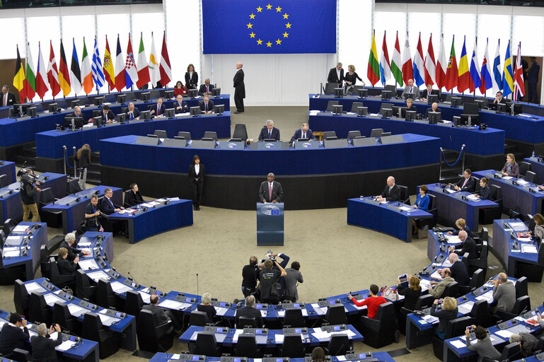 Foto 10: Plenary session Formal sitting
Address by Cyril RAMAPHOSA, President of the Republic of South Africa