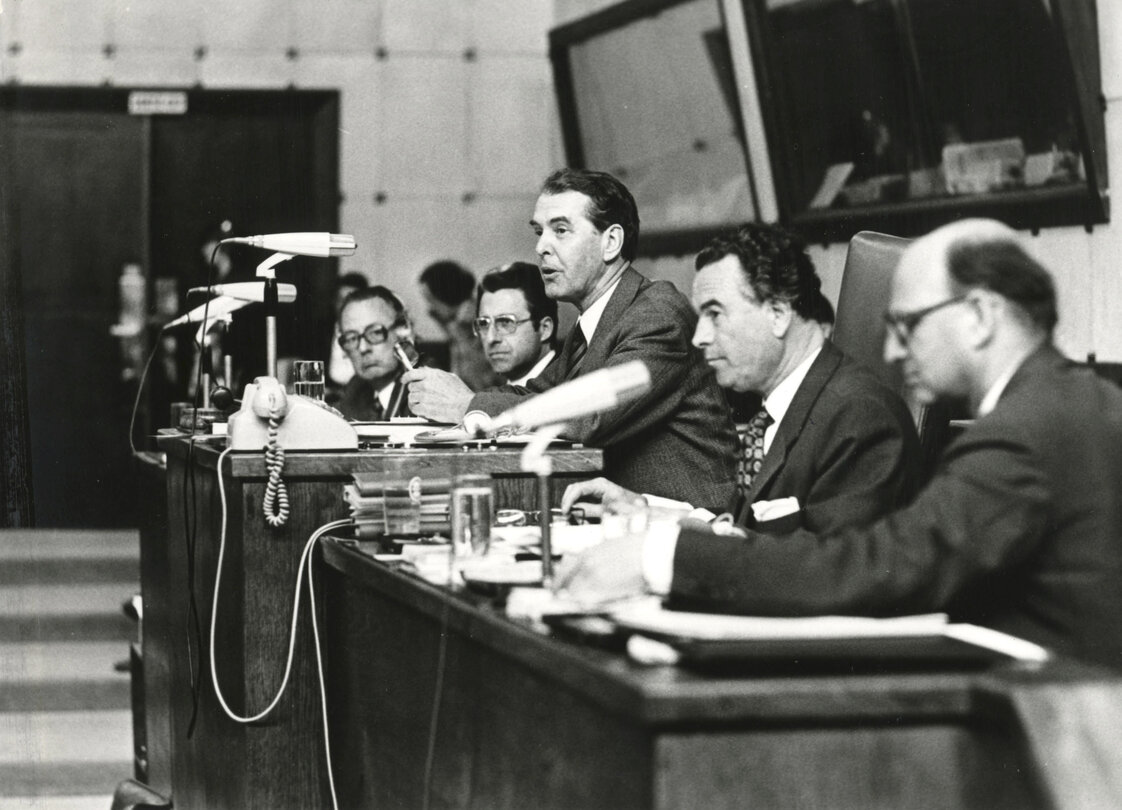 Ove GULDBERG during a plenary session in Strasbourg, May 10-14, 1976.