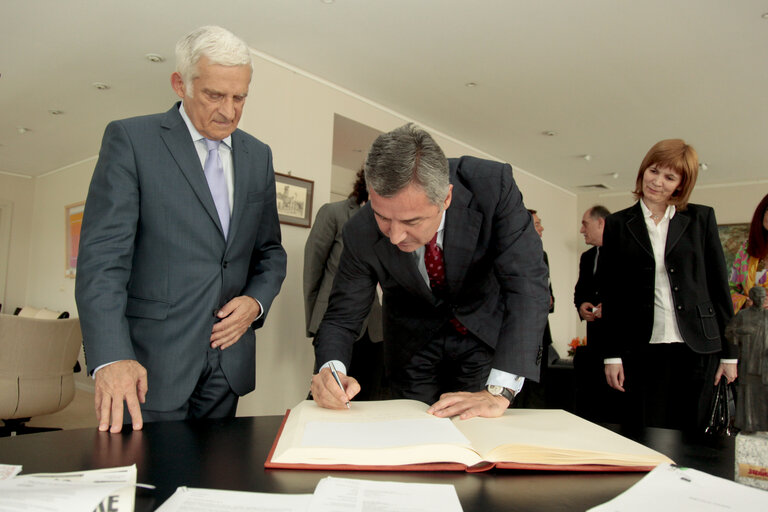 Meeting BUZEK with DJUKANOVIC, Montenegro Prime Minister