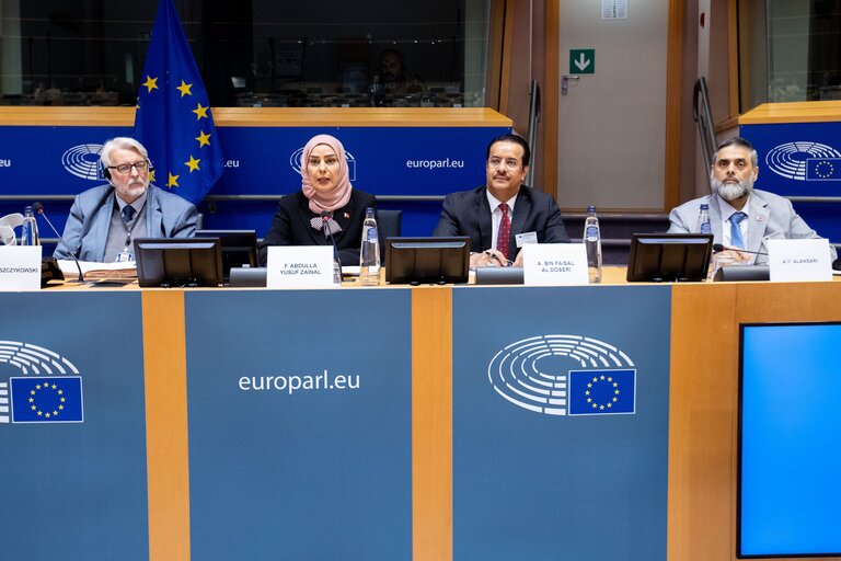 Fotogrāfija 19: AFET Committee In association with the Delegation for relations with the Arab Peninsula (DARP) - Exchange of views with Fawzia Abdulla Yusuf Zainal, Speaker of the Council of Representatives of Bahrain