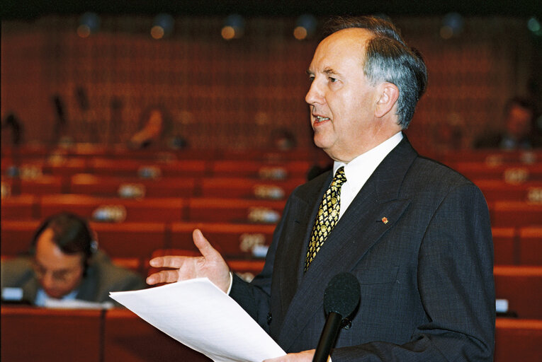 Ingo FRIEDRICH in plenary session at the EP in Strasbourg.