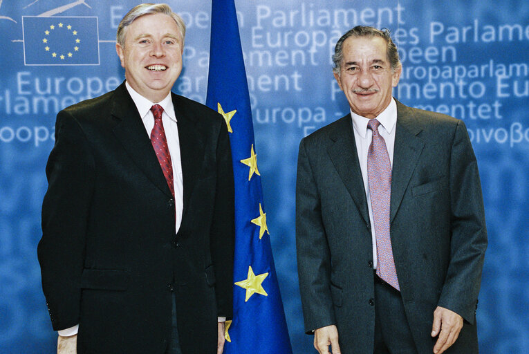 Pat COX EP President meets Tassos PAPADOPOULOS