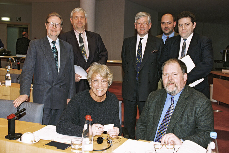 MEP Brigitte LANGENHAGEN in a meeting at the European Parliament in Brussels