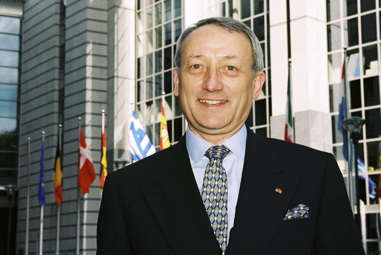 Portrait of Peter Michael MOMBAUR at the EP in Brussels.