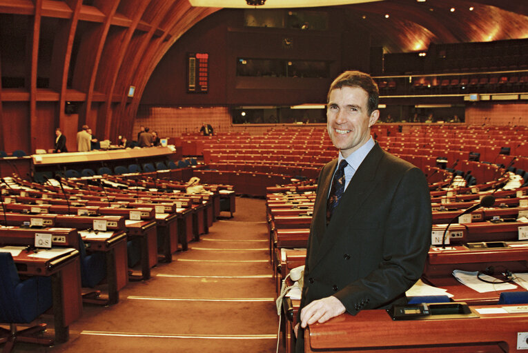 The MEP Brendan Patrick DONNELLY in Strasbourg in April 1996.